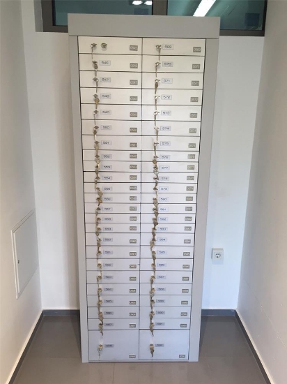 Picture of Hotel column with 24 safes