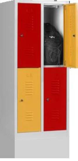 Picture of BP-P4/1400, WARDROBE CABINET, 1400 MM HIGH FOR KINDERGARTENS AND PRIMARY SCHOOLS