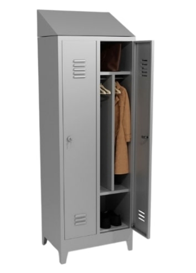 Picture of LOCKER WITH PARTITION BP-SP1P (sloping roof and legs)